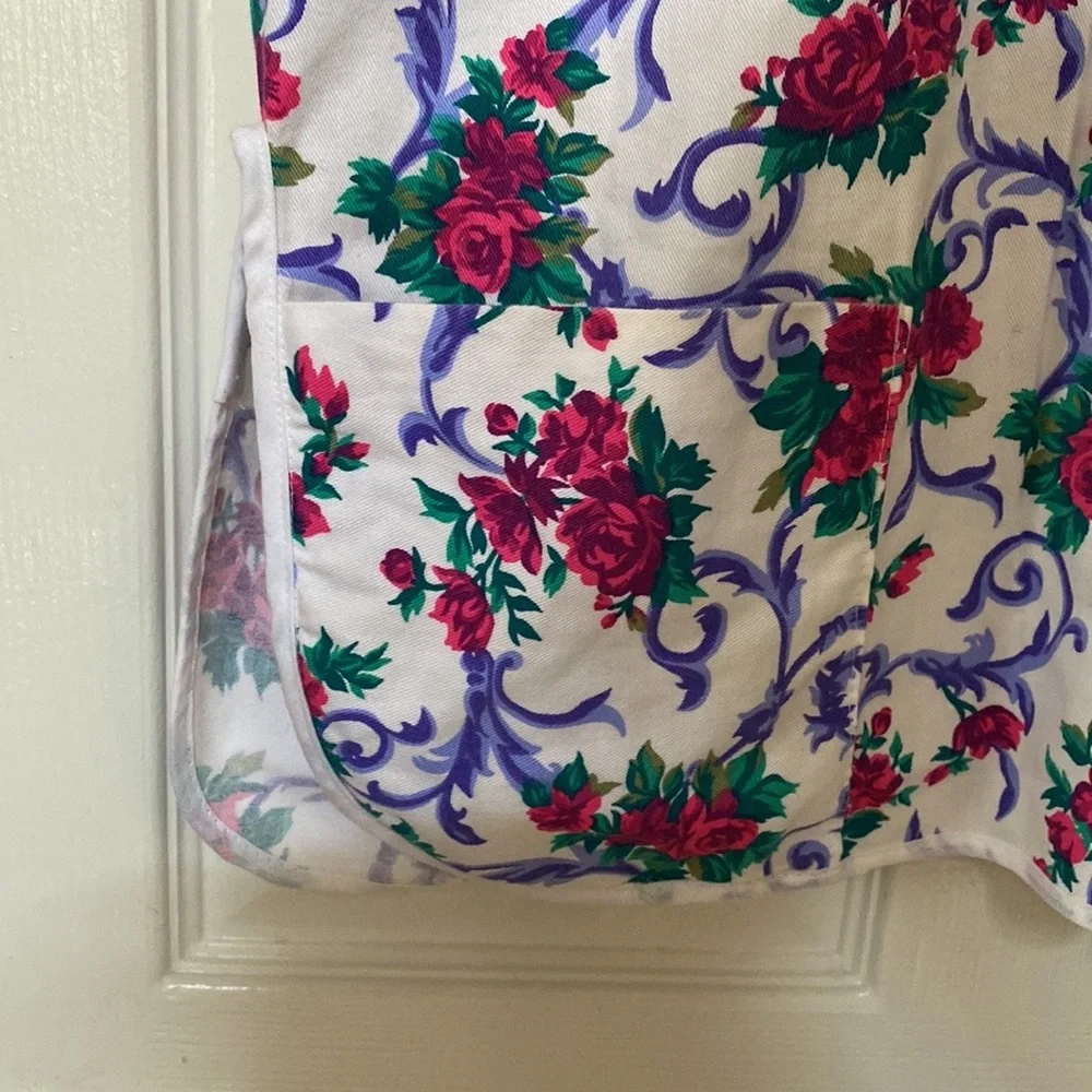 VTG 90’s Floral Print Roses Artist Art Smock Blouse Top - Picture 4 of 6